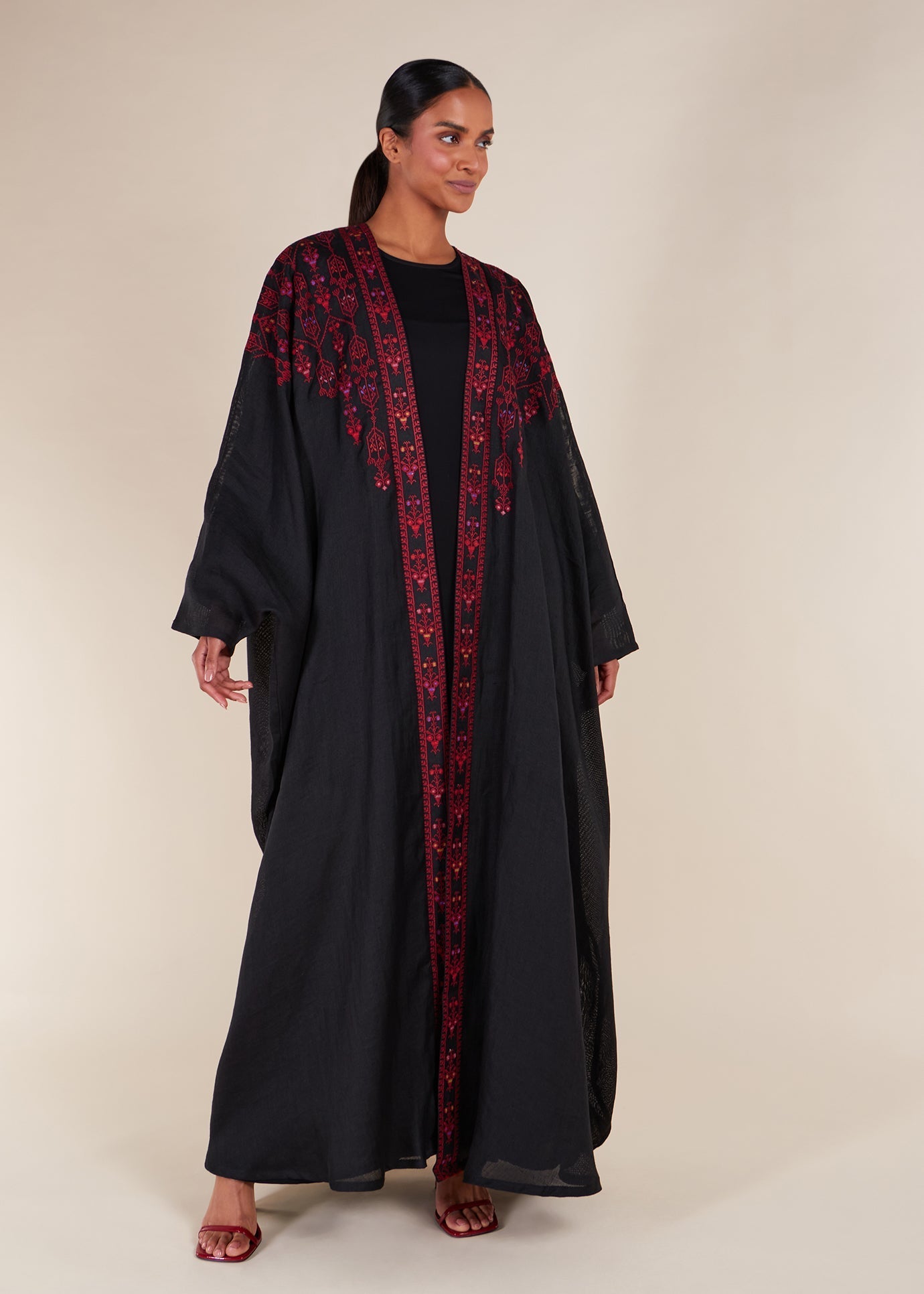Tatreez Open Abaya - Final Sale