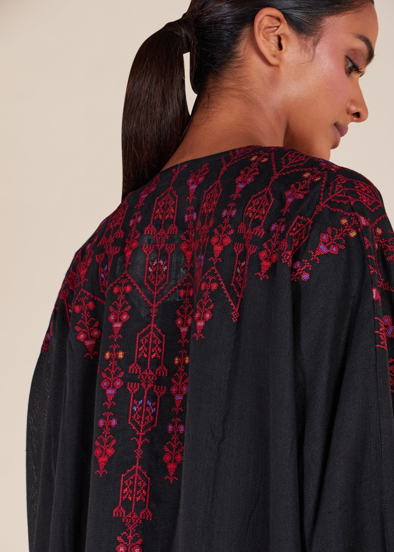 Tatreez Open Abaya - Final Sale
