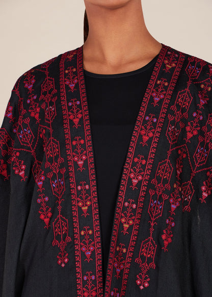 Tatreez Open Abaya - Final Sale
