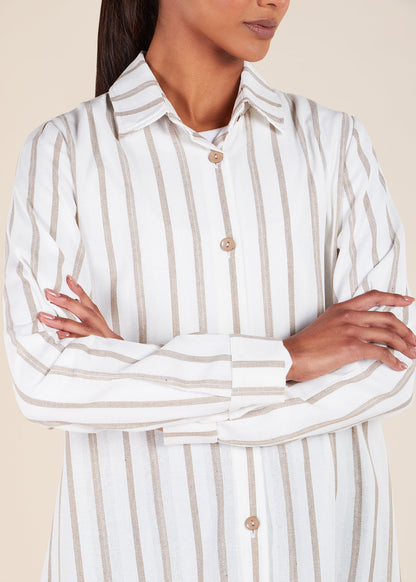 Muji Shirt Dress Cream