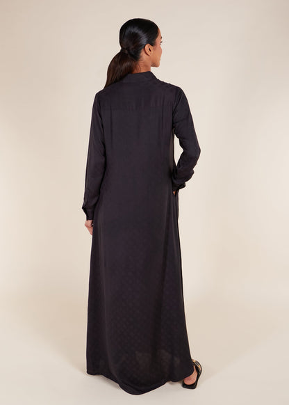 Jacquard Abaya Black - Final Sale