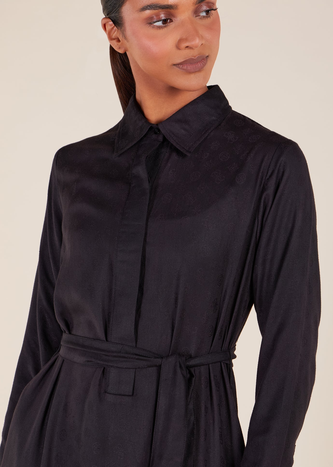 Jacquard Abaya Black - Final Sale