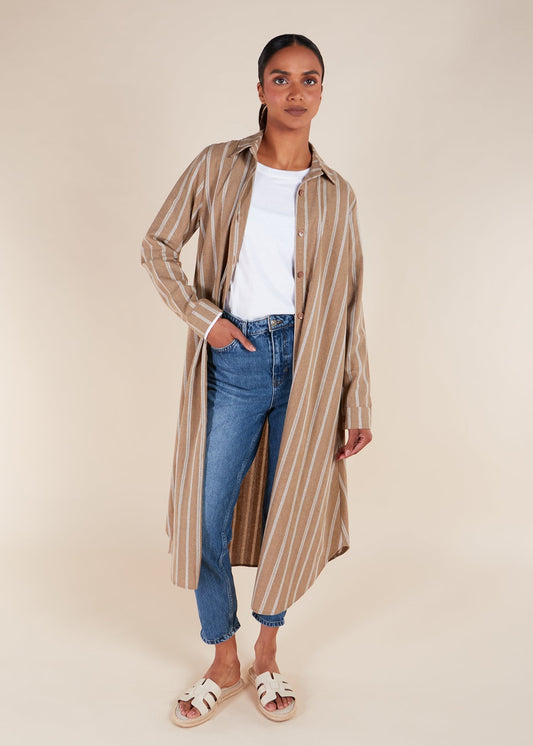 Muji Shirt Dress Beige