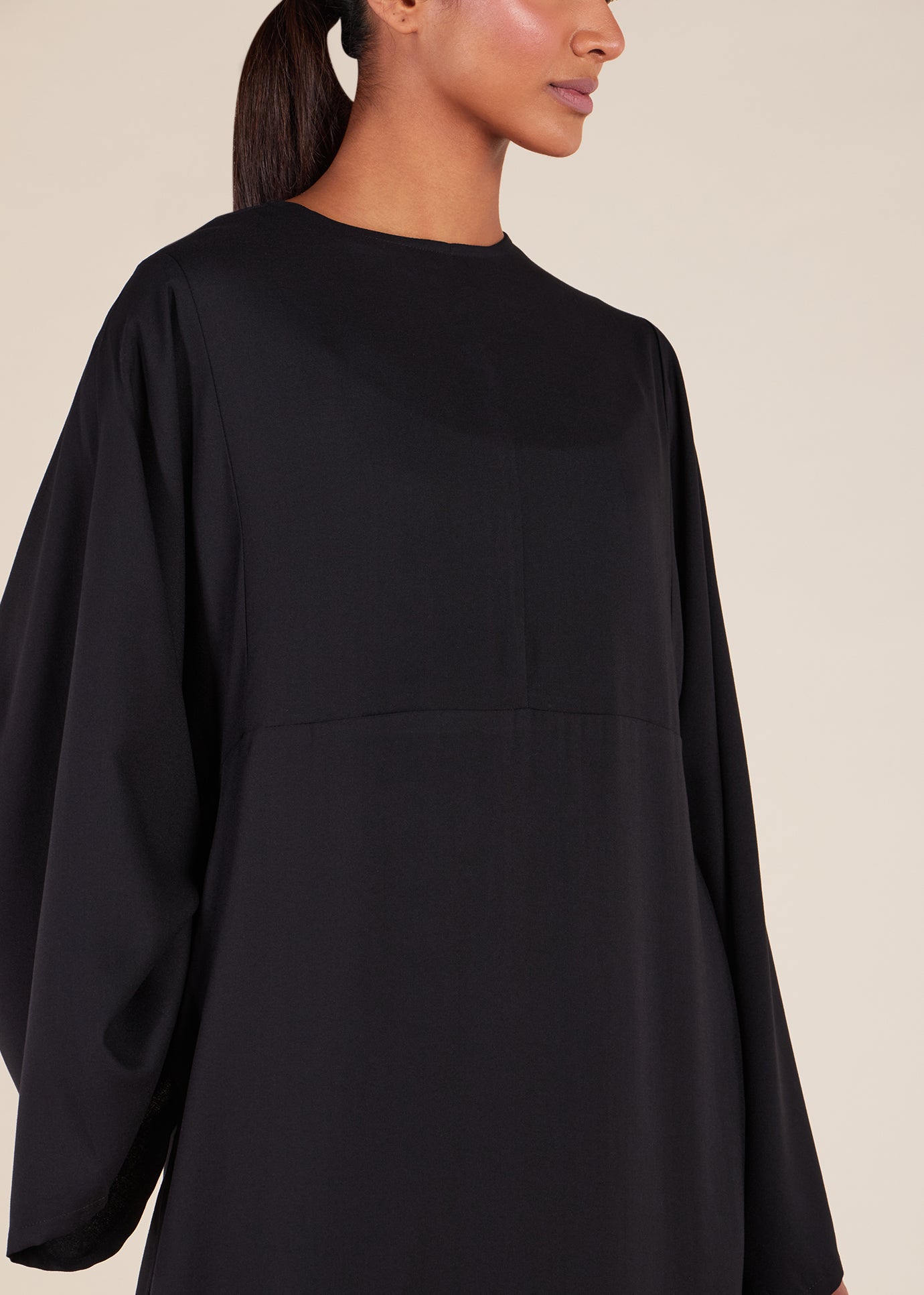 Simple Seam Abaya Black - Final Sale