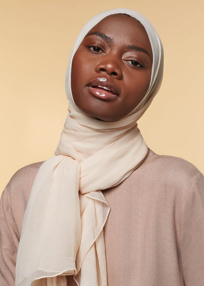 Vanilla Chiffon Silk Hijab