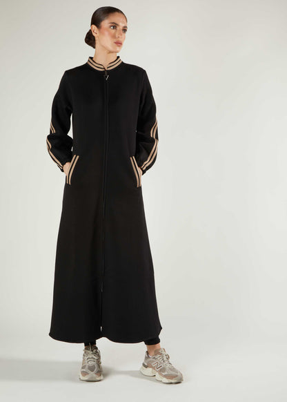 Varsity Abaya Black - Final Sale