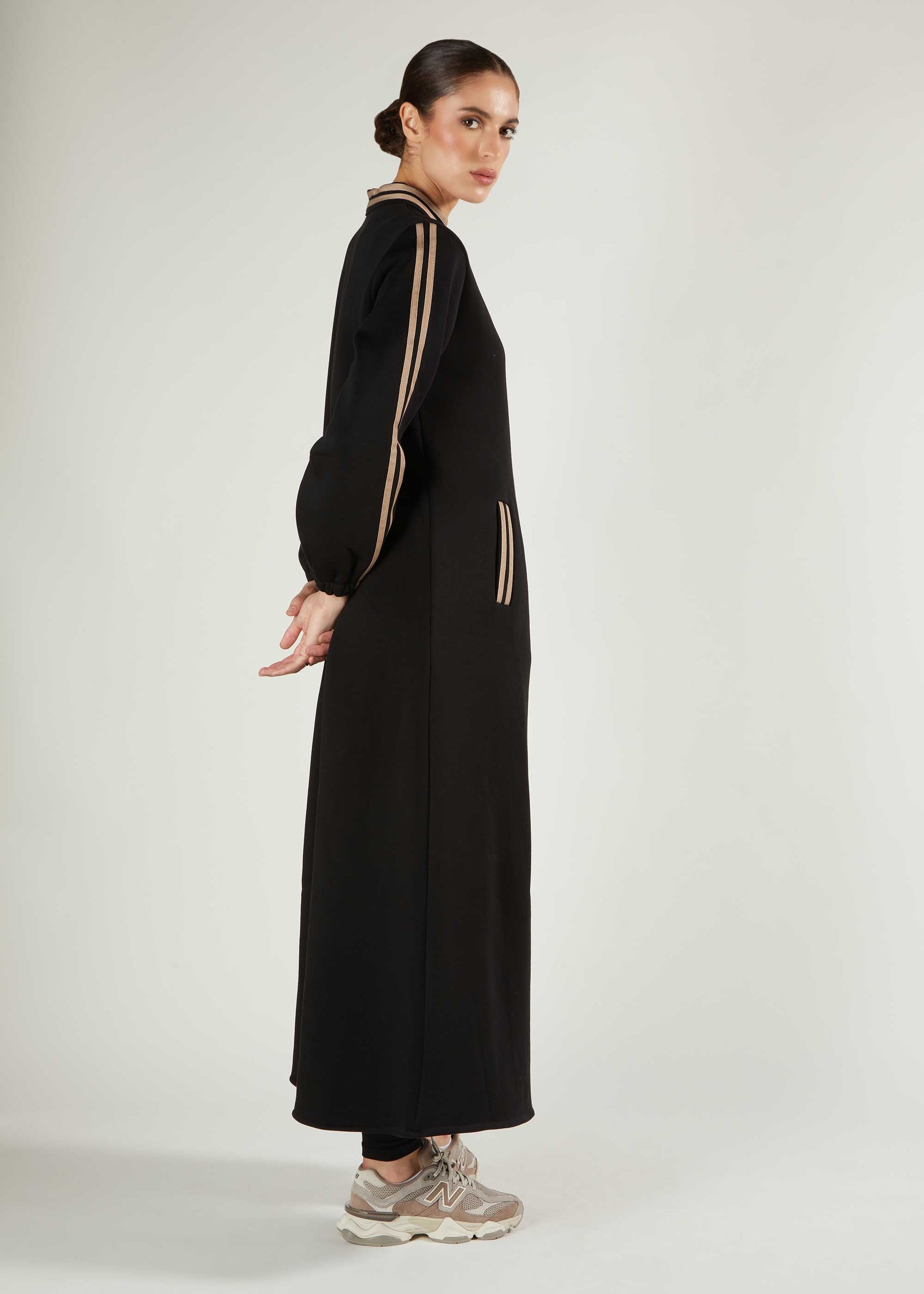 Varsity Abaya Black - Final Sale