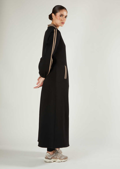 Varsity Abaya Black - Final Sale