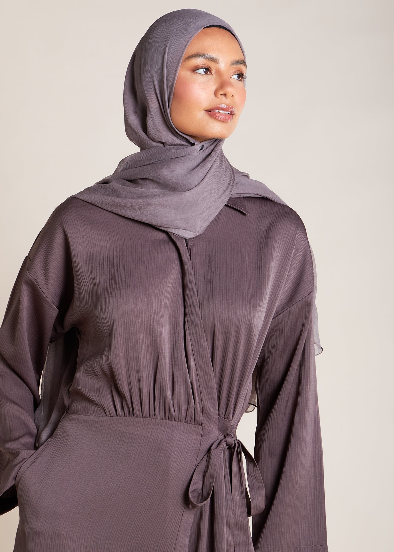 Wrap Abaya Taupe - Final Sale
