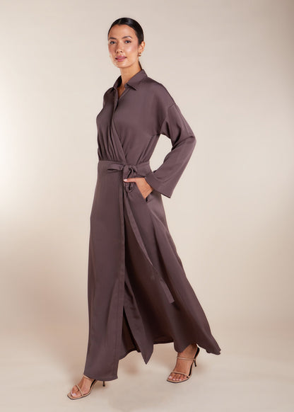 Wrap Abaya Taupe - Final Sale