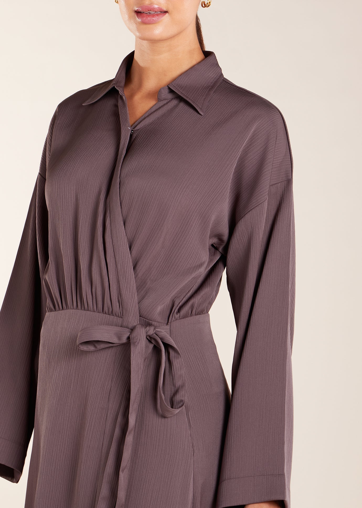 Wrap Abaya Taupe - Final Sale