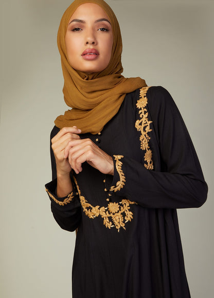 Zardozi Abaya Black