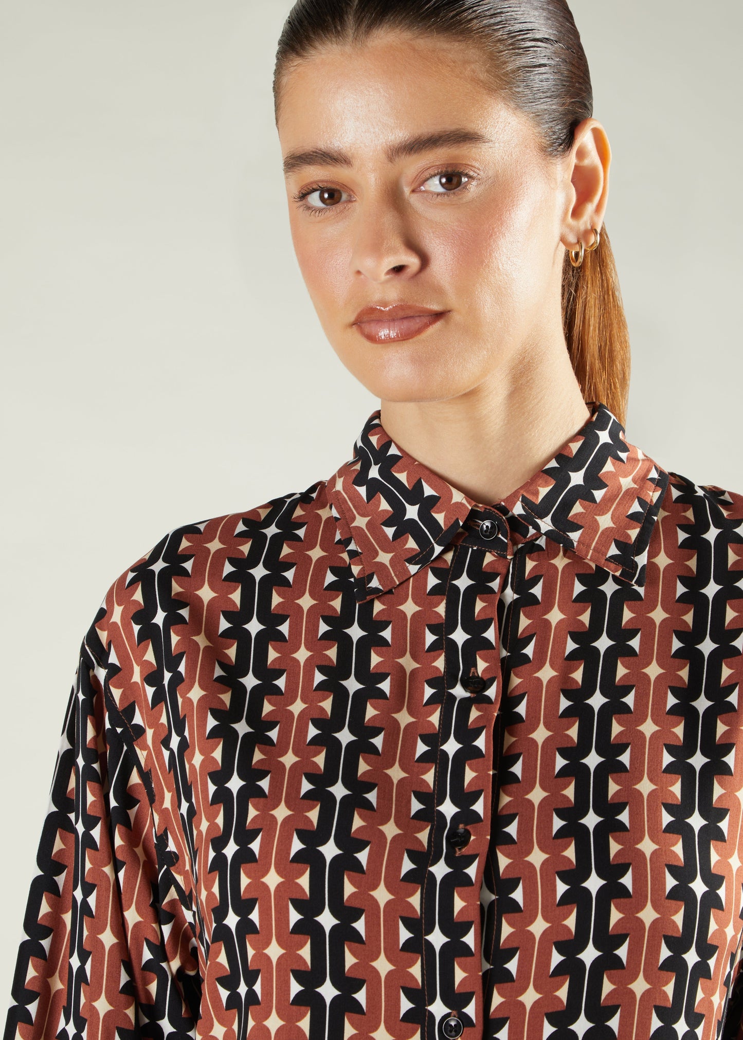 Black & Brown Print Maxi