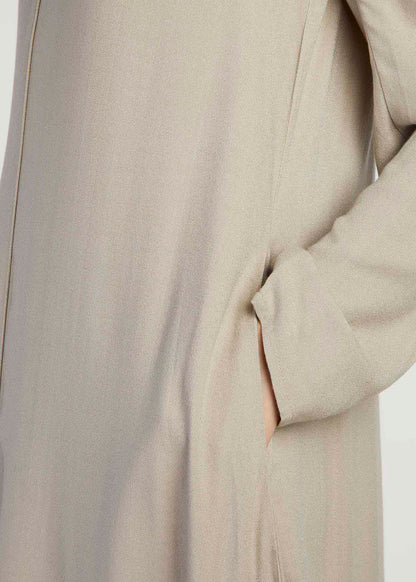Long Line Abaya Grey