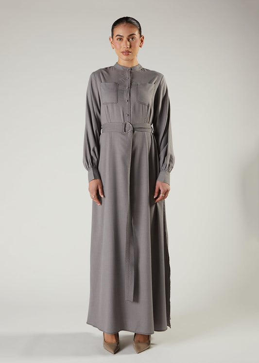 Utility Stitch Maxi Grey