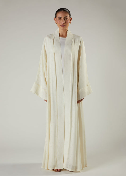 White Rose Open Abaya