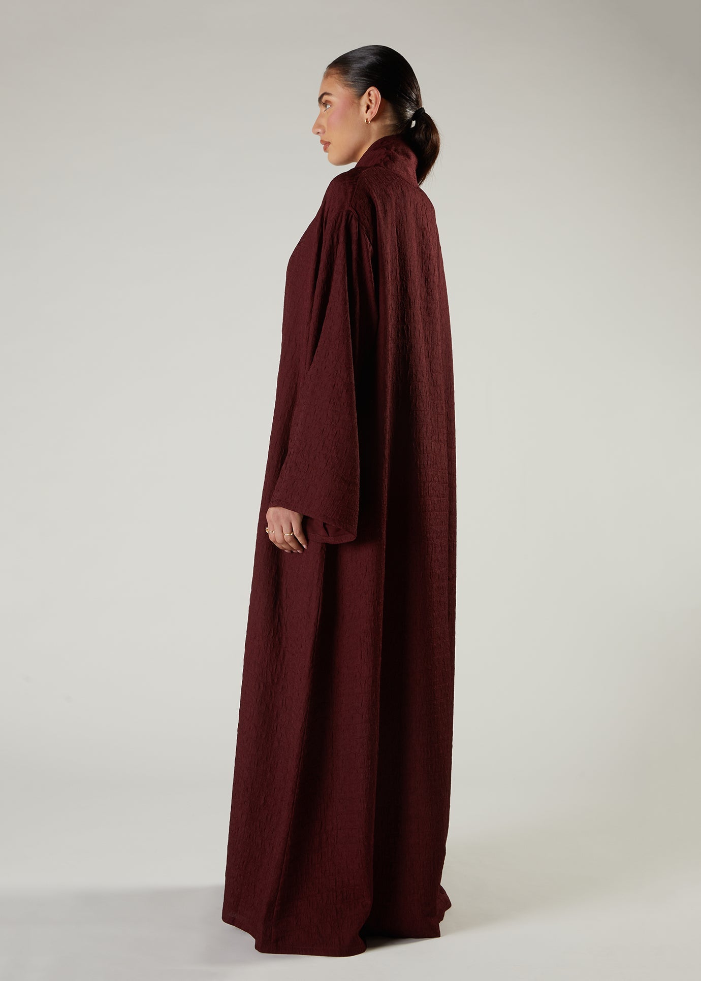 Textured Plum Kimono