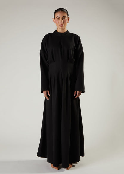 Shutter Pleat Abaya Black
