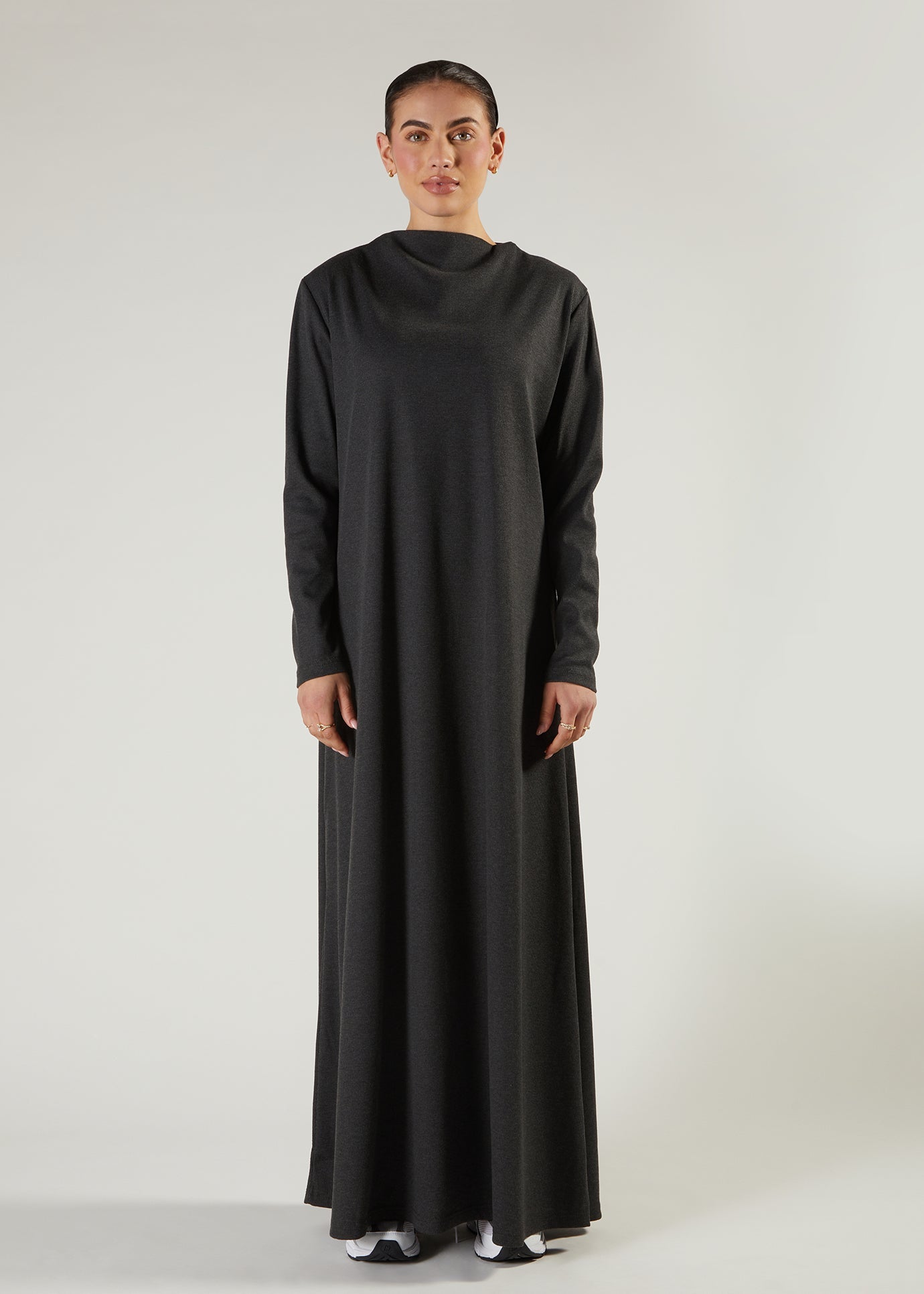 Boat Neck Maxi Charcoal