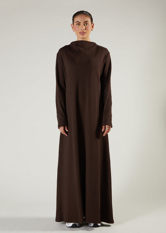 Boat Neck Maxi Brown