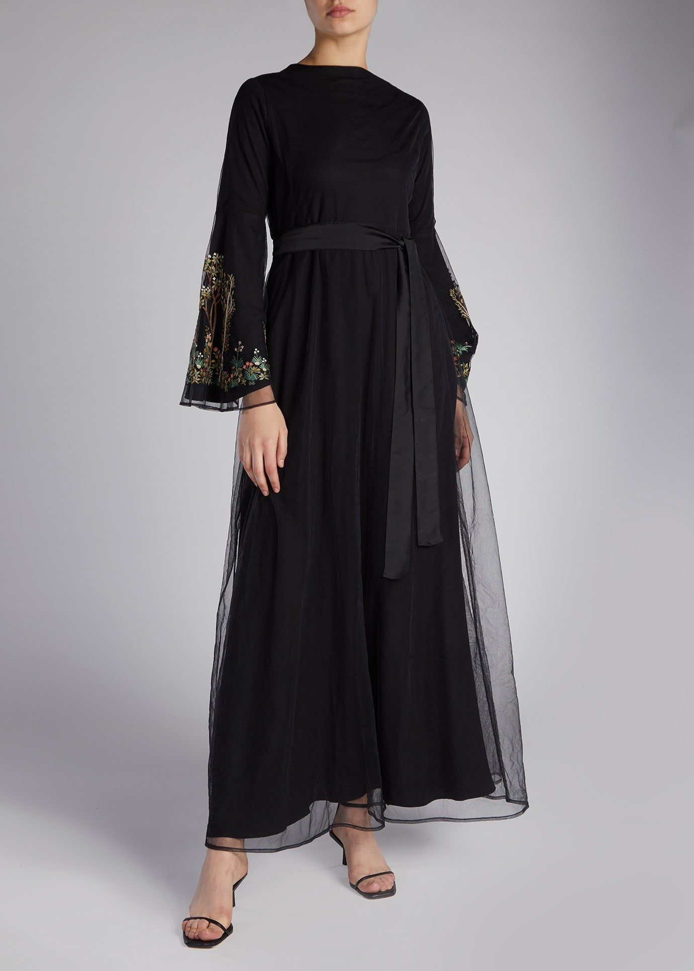 Miniature Garden Maxi Dress Black