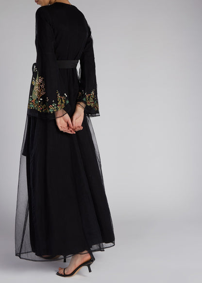 Miniature Garden Maxi Dress Black