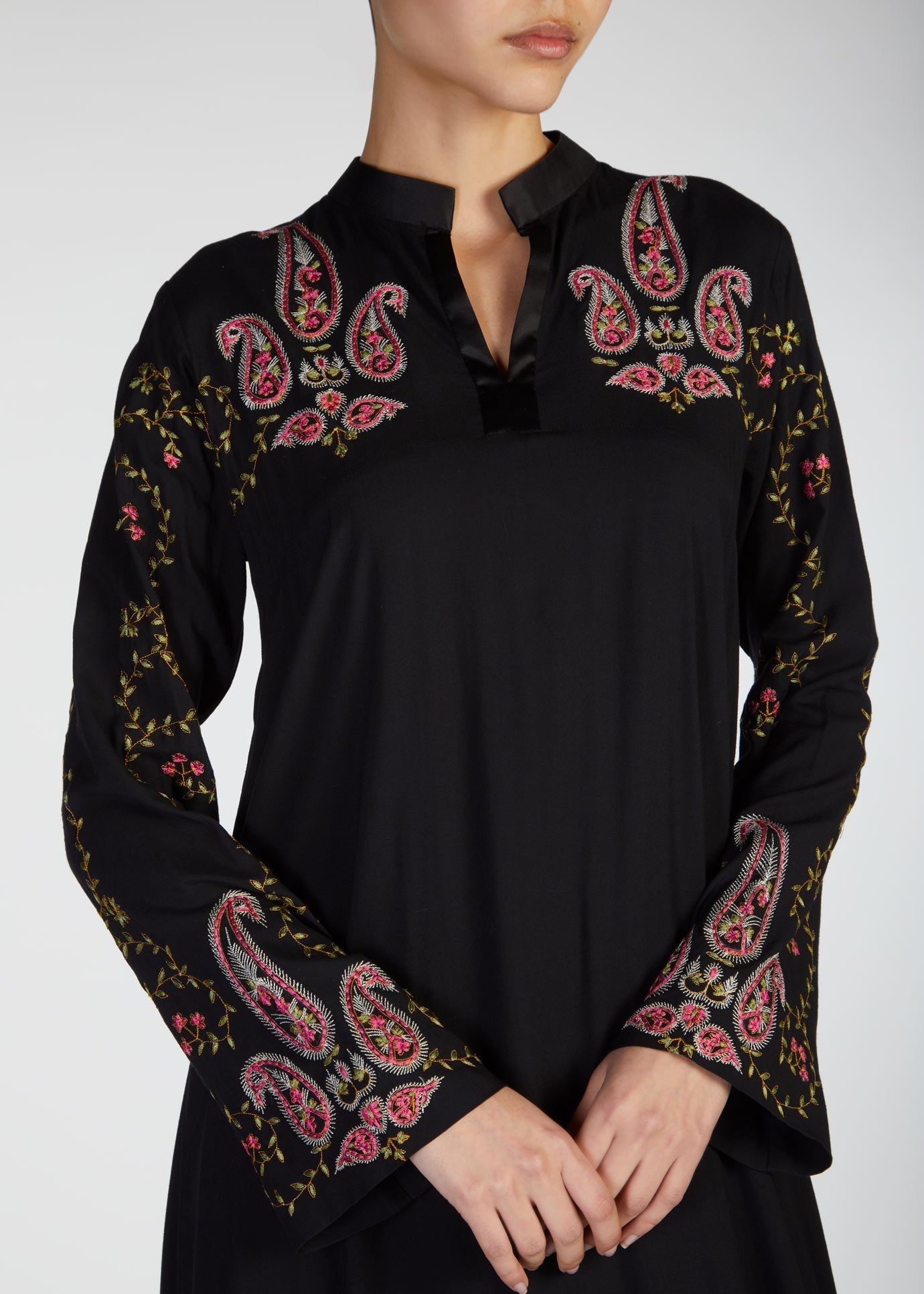 Pink Paisley Abaya