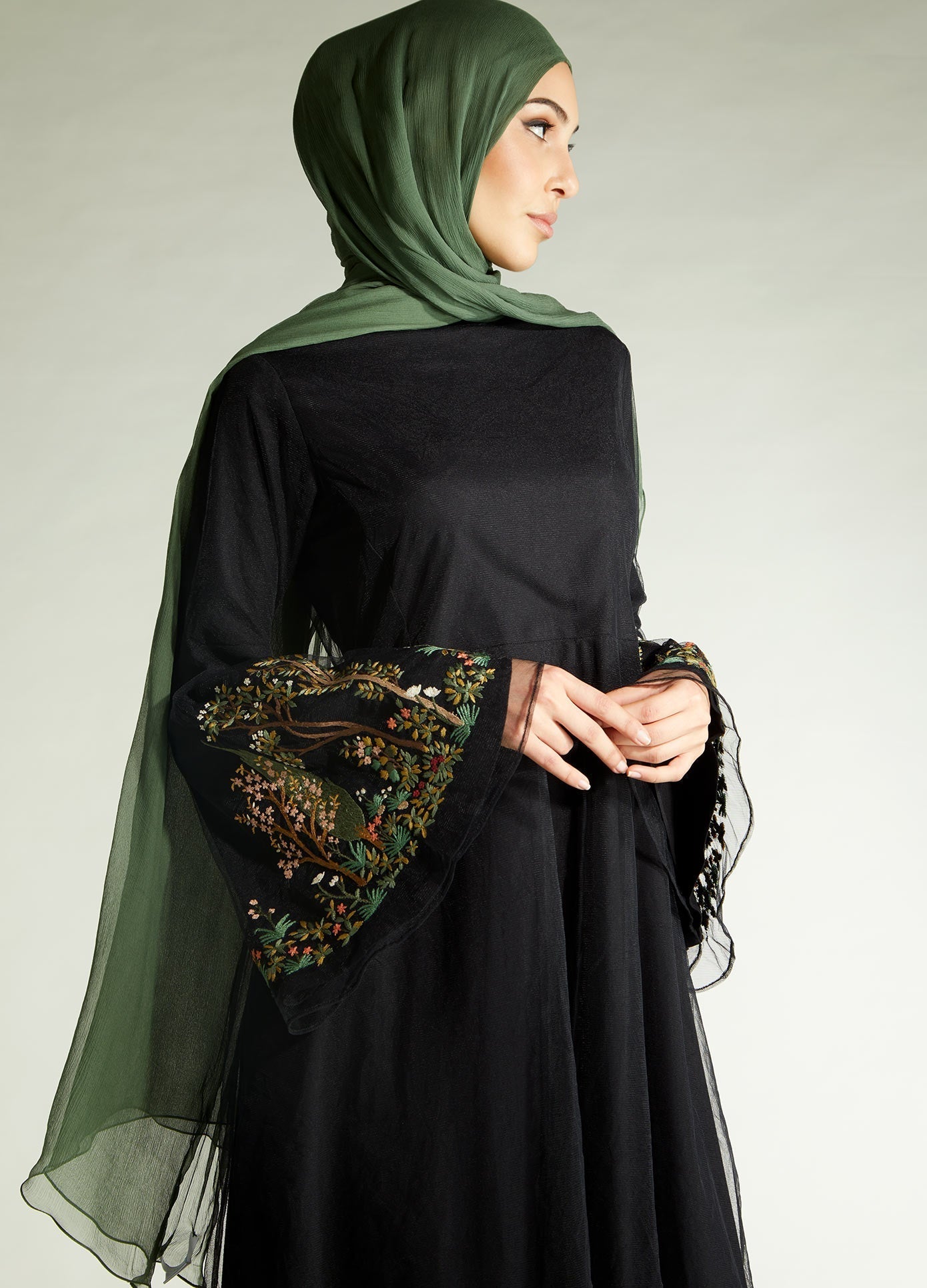 Miniature Garden Maxi Dress Black