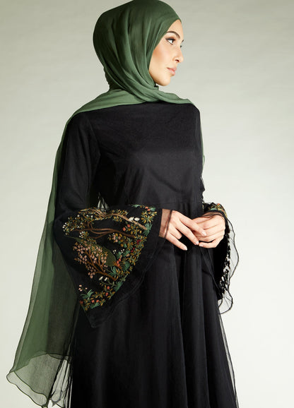Miniature Garden Maxi Dress Black