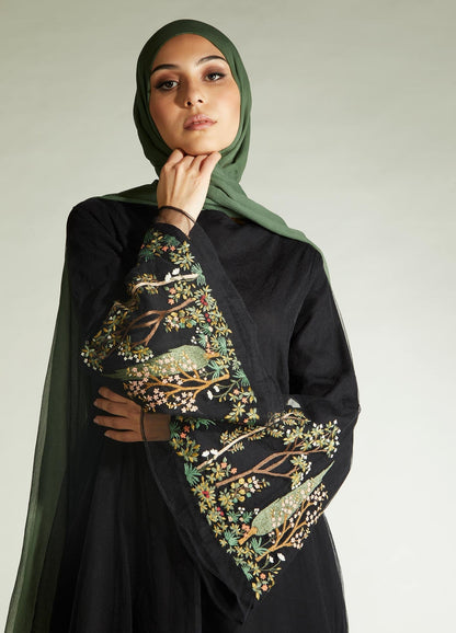 Miniature Garden Maxi Dress Black