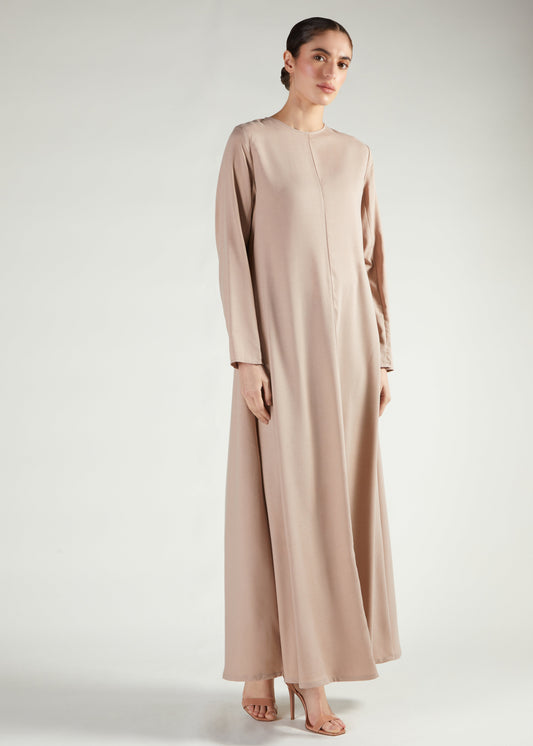 Longline Abaya Nude