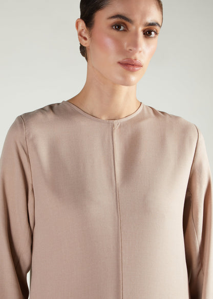 Longline Abaya Nude