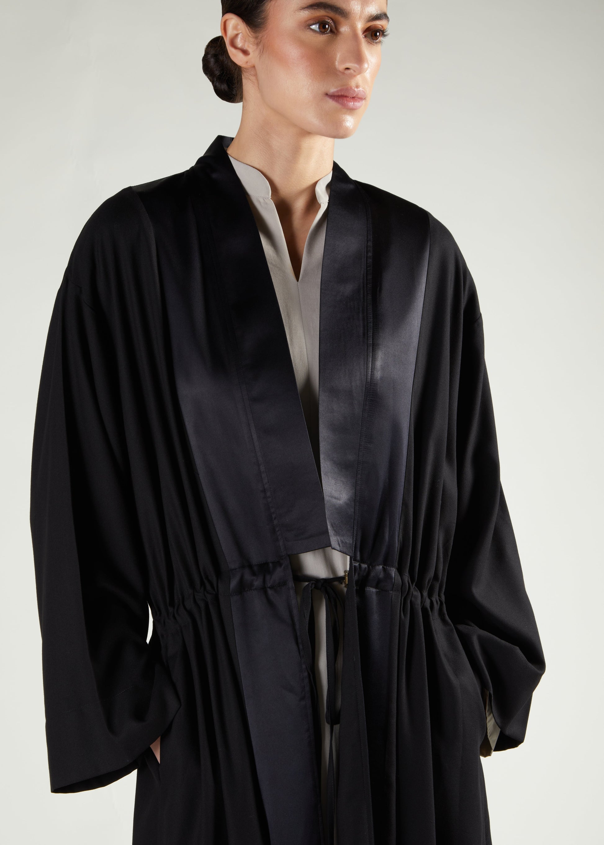 Satin Panel Kimono