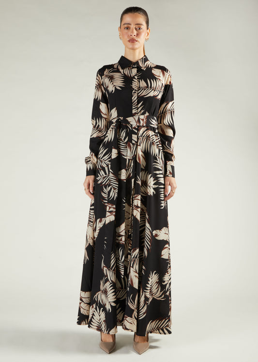 Leaf Print Maxi
