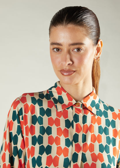 Tile Print Maxi