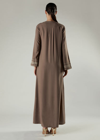 Herringbone Stitch Abaya