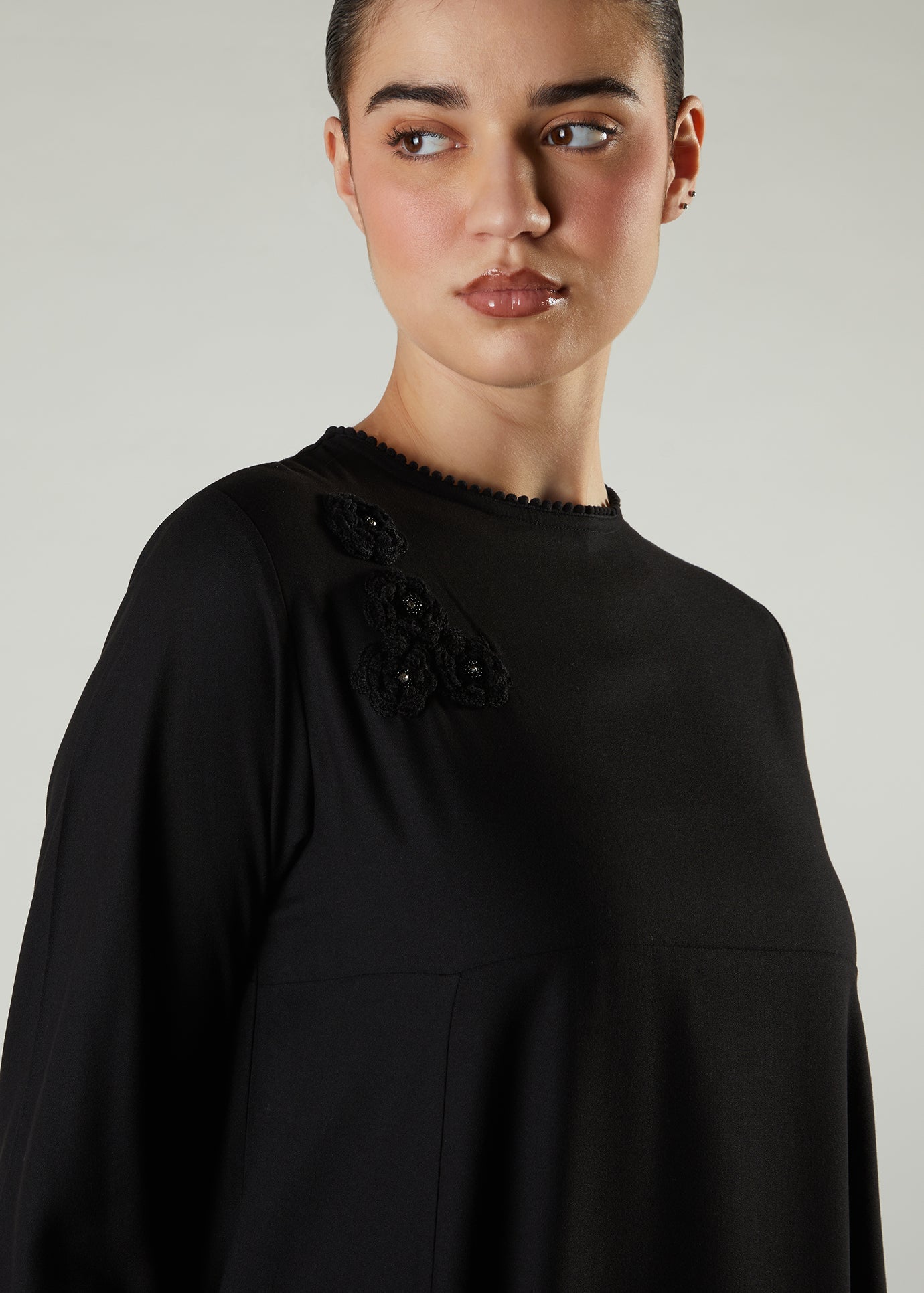 Crochet Flare Abaya