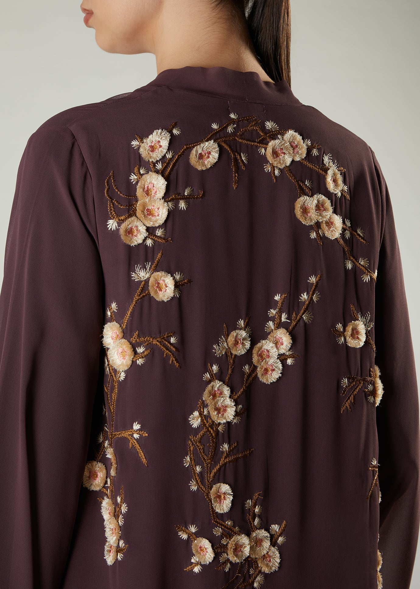 Vintage Rose Open Abaya
