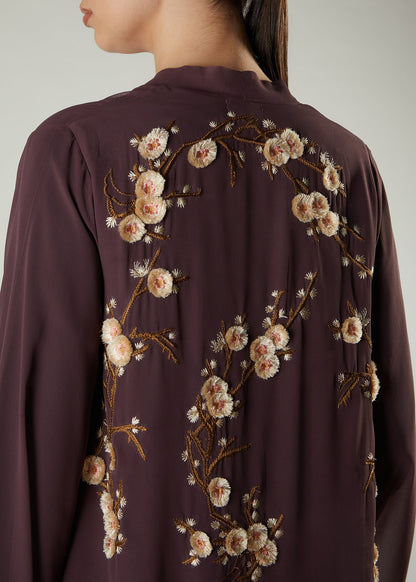 Vintage Rose Open Abaya