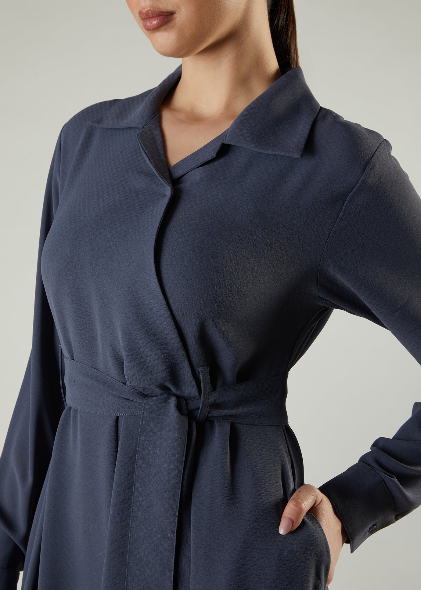 Side Wrap Maxi Blue
