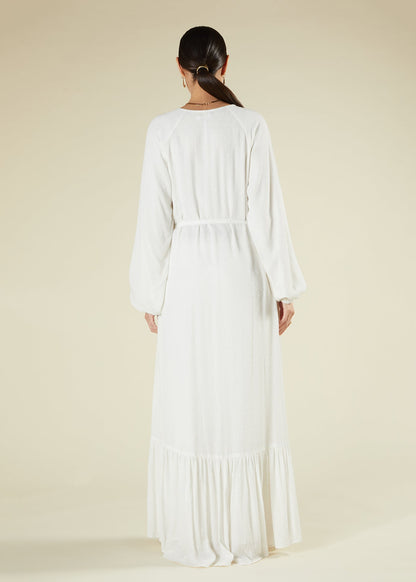Textured White Maxi