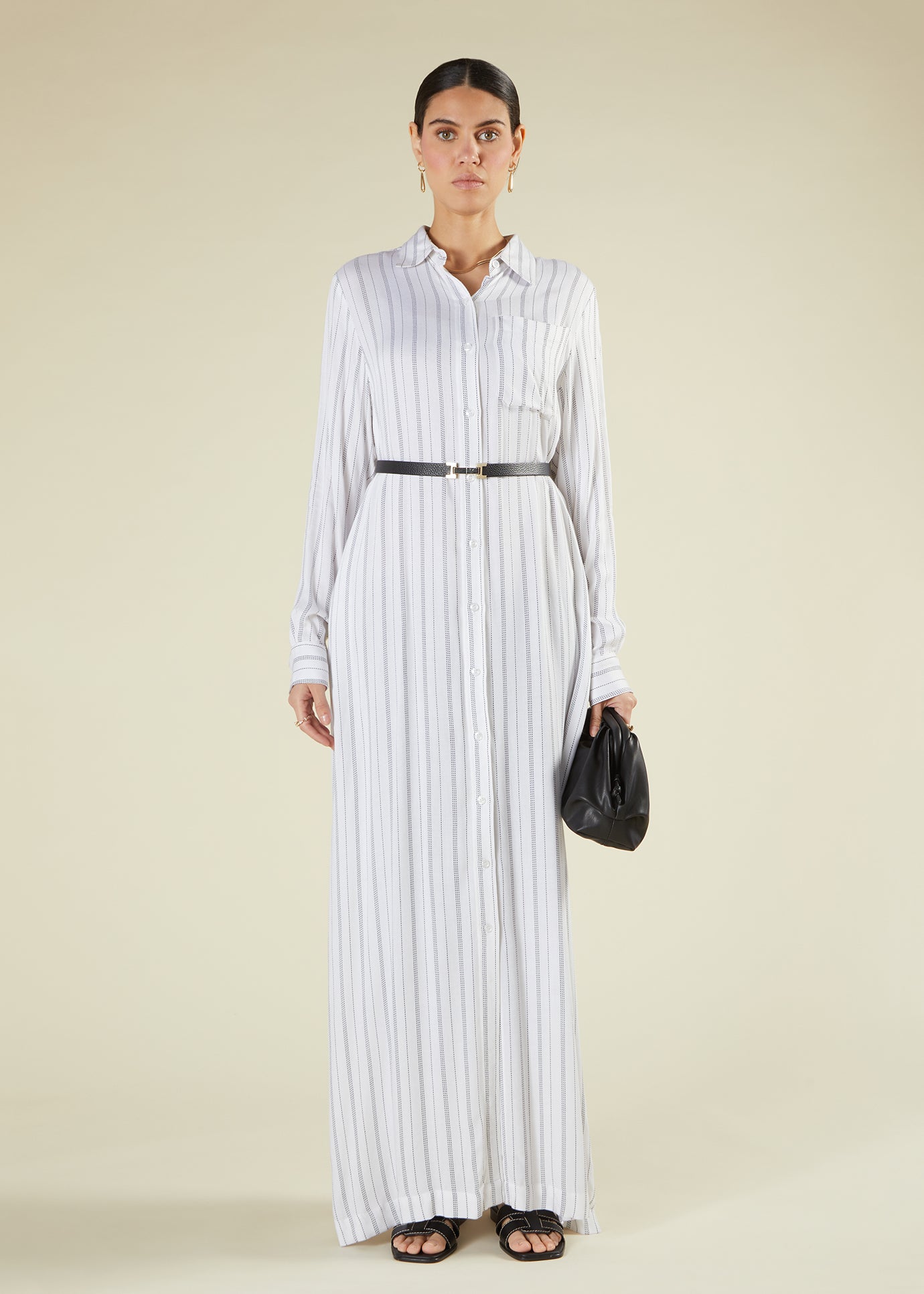 Long Cotton Shirt Dress