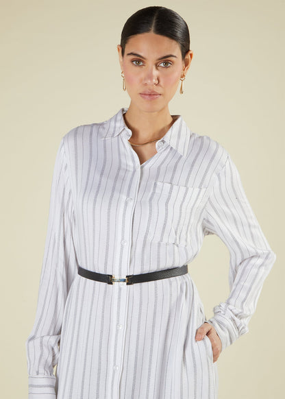 Long Cotton Shirt Dress