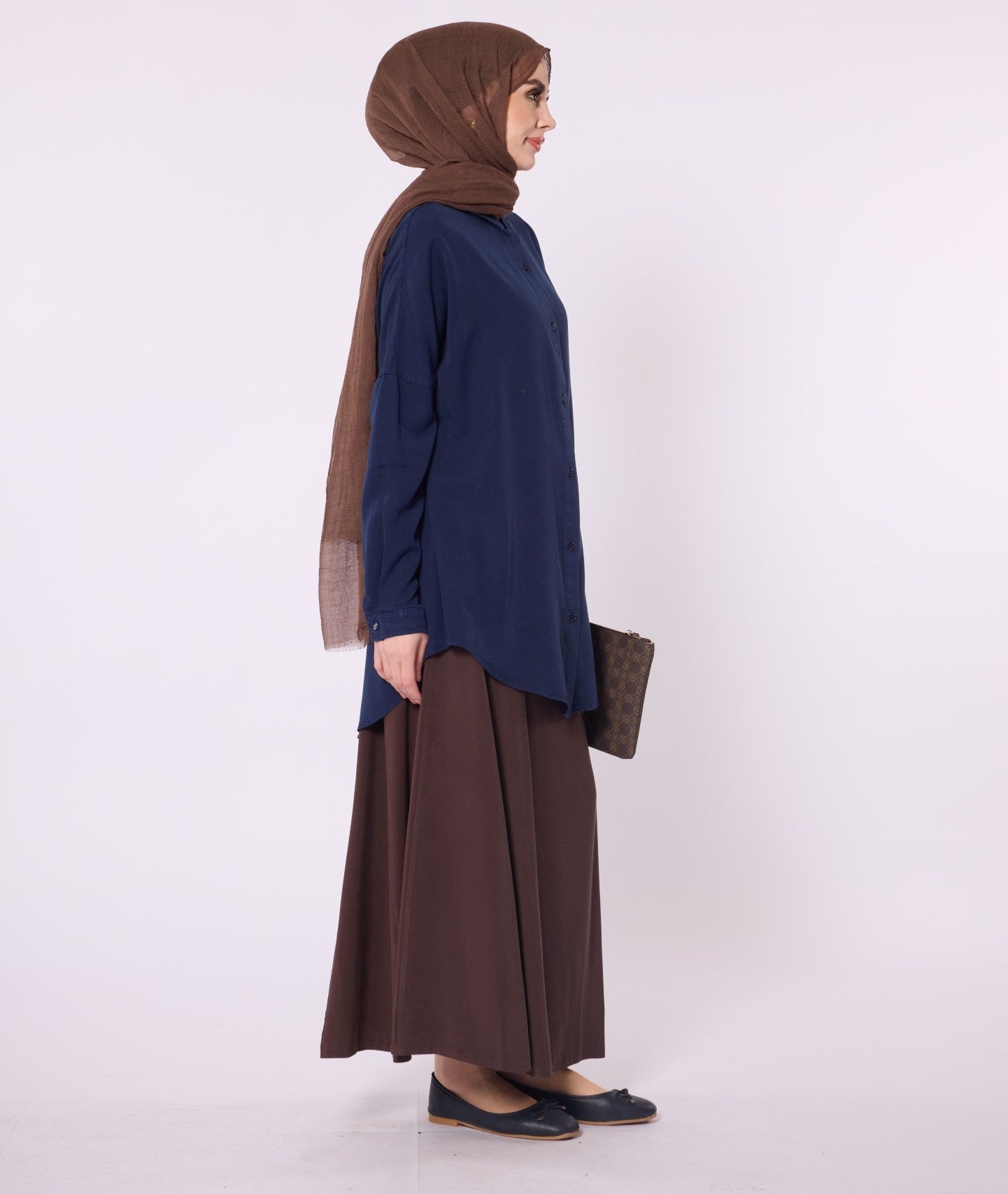 Polo Collar Drop Shoulder Tunic