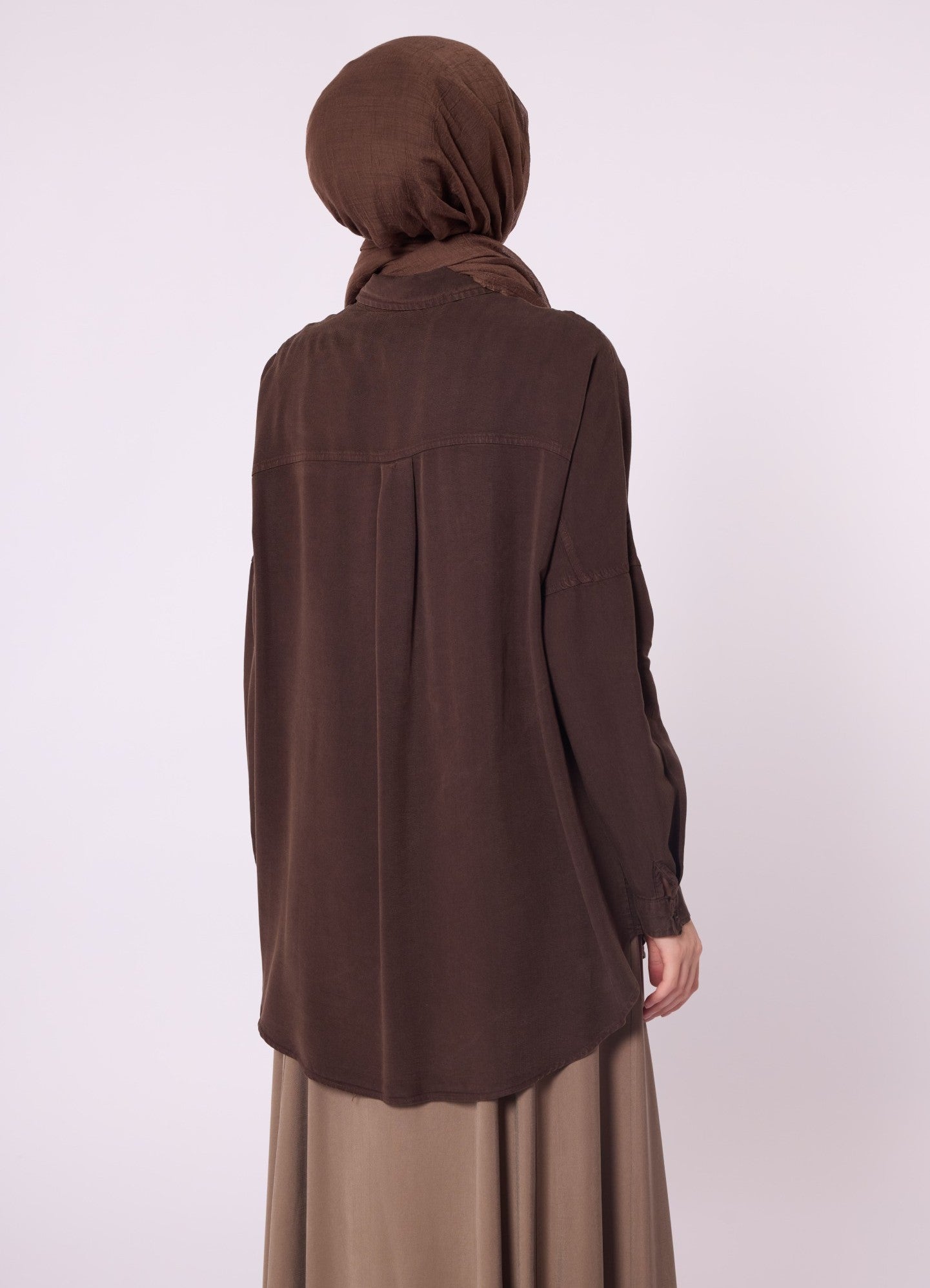 Polo Collar Drop Shoulder Tunic