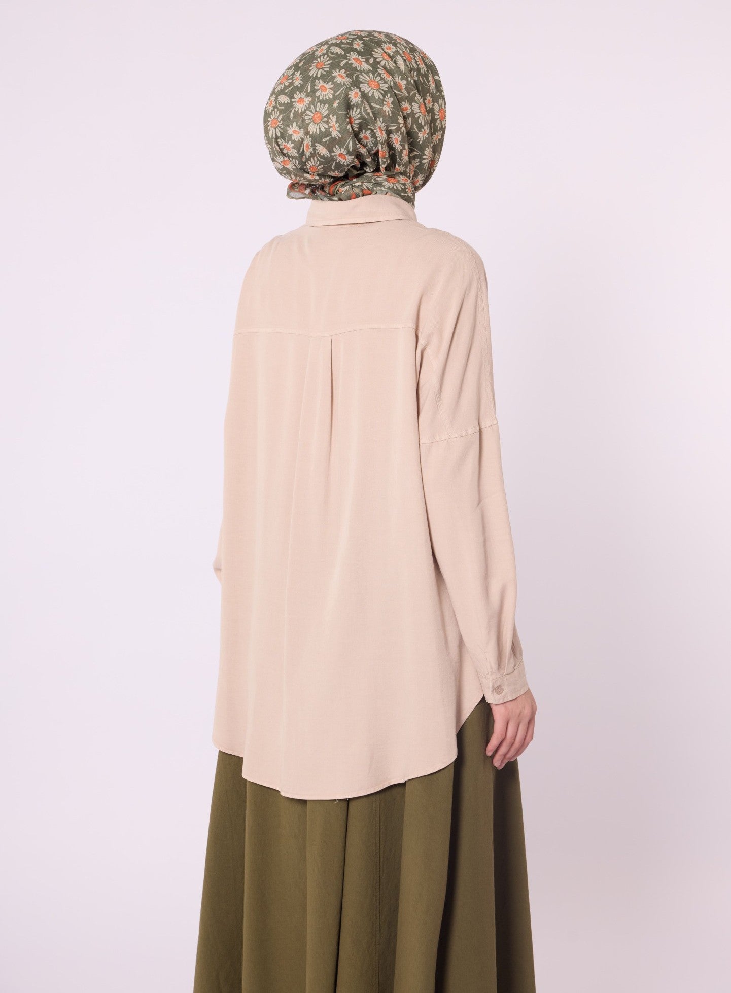 Polo Collar Drop Shoulder Tunic