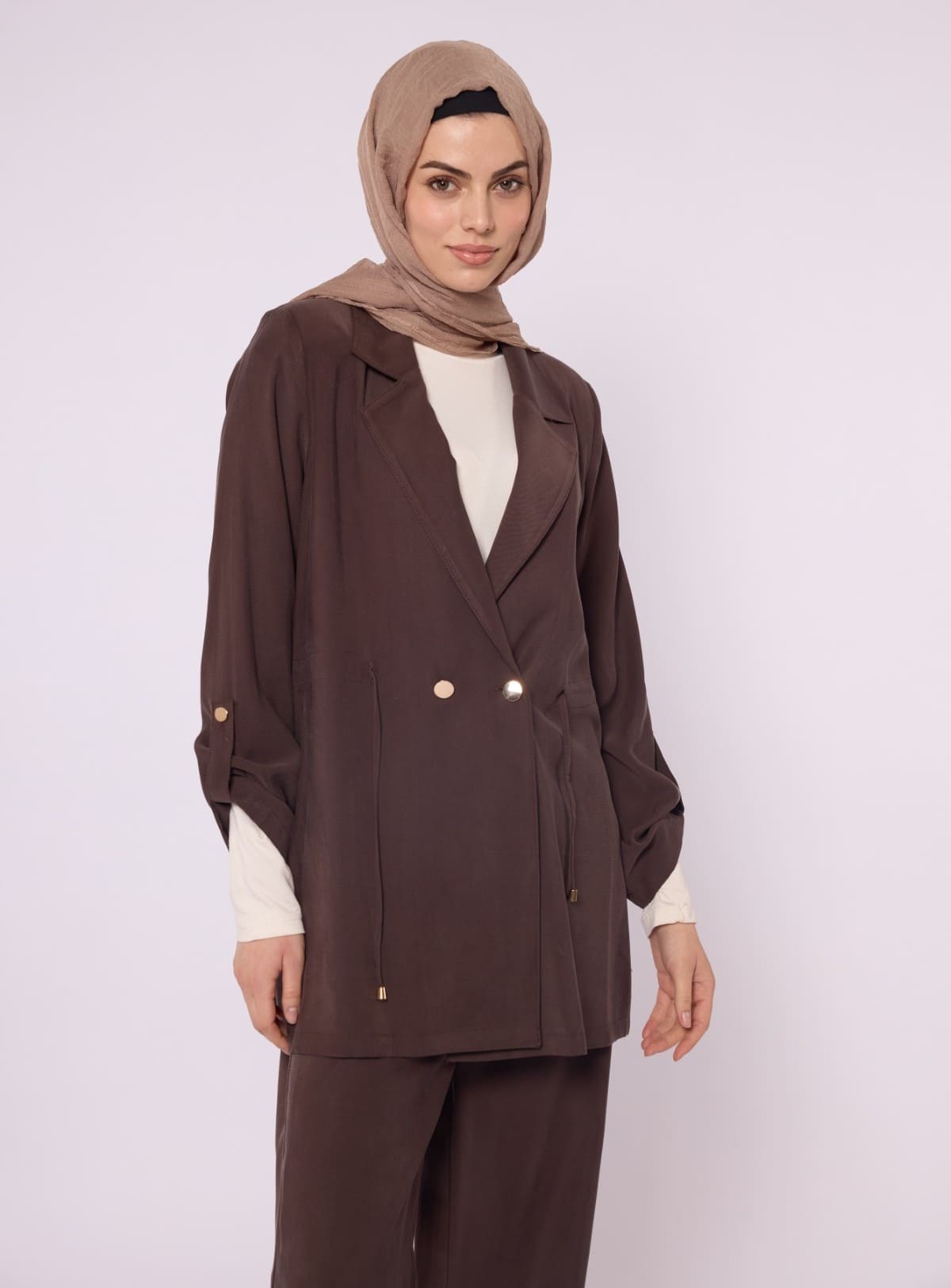 Wide V Neck Long Pants Two Piece Set