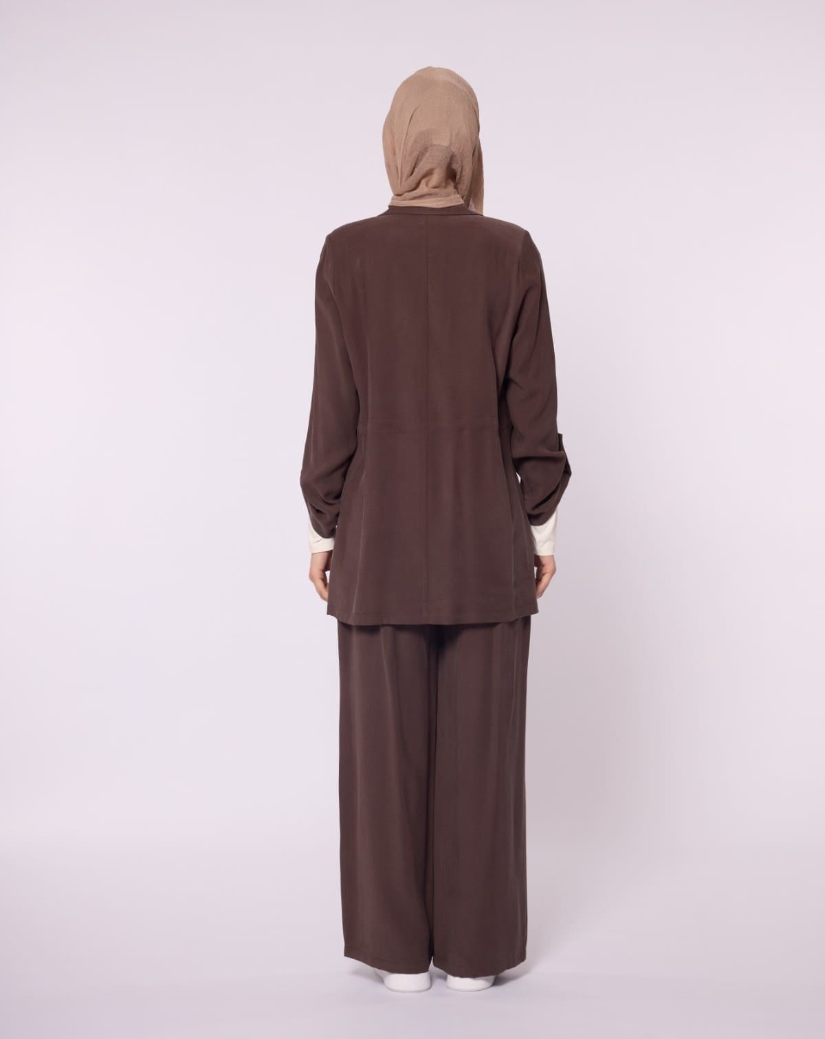 Wide V Neck Long Pants Two Piece Set