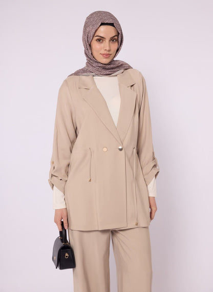 Wide V Neck Long Pants Two Piece Set