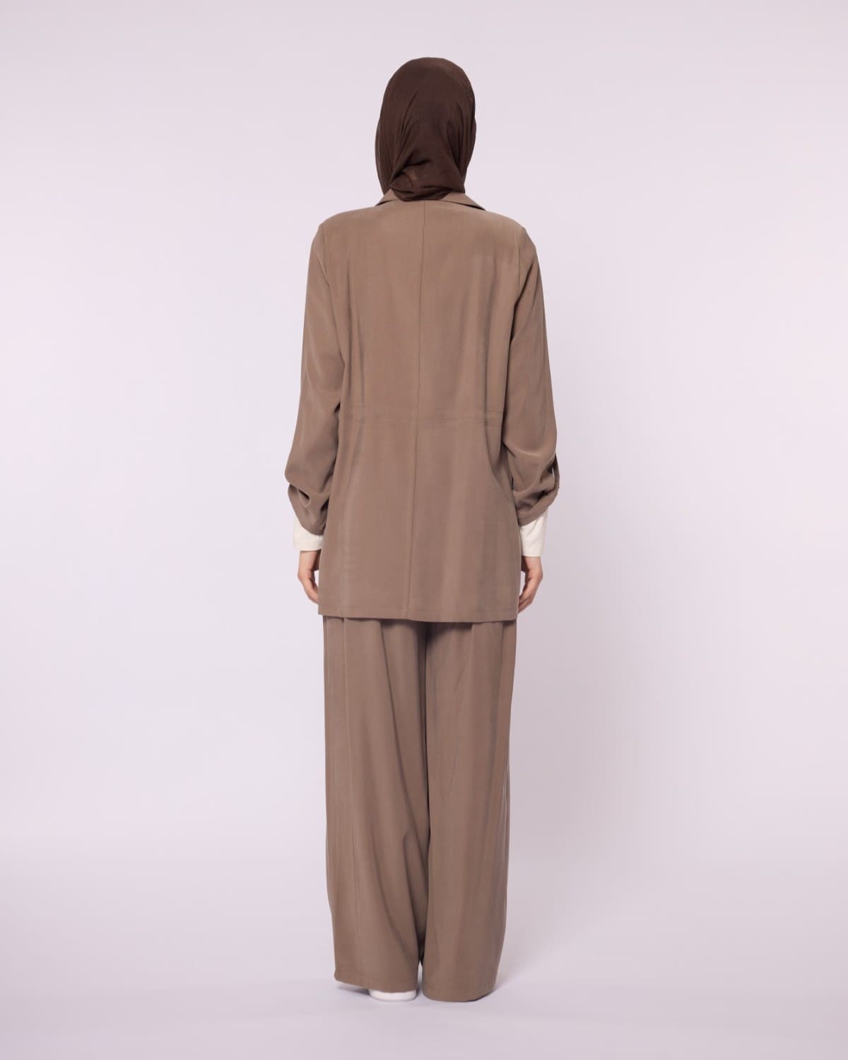 Wide V Neck Long Pants Two Piece Set